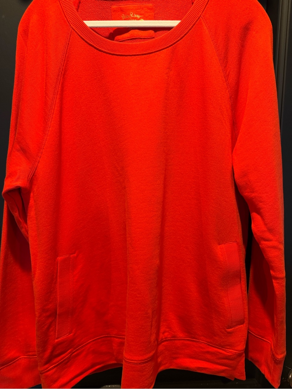 Lilly Pulitzer Vibrant Orange-Red Crewneck Pullover